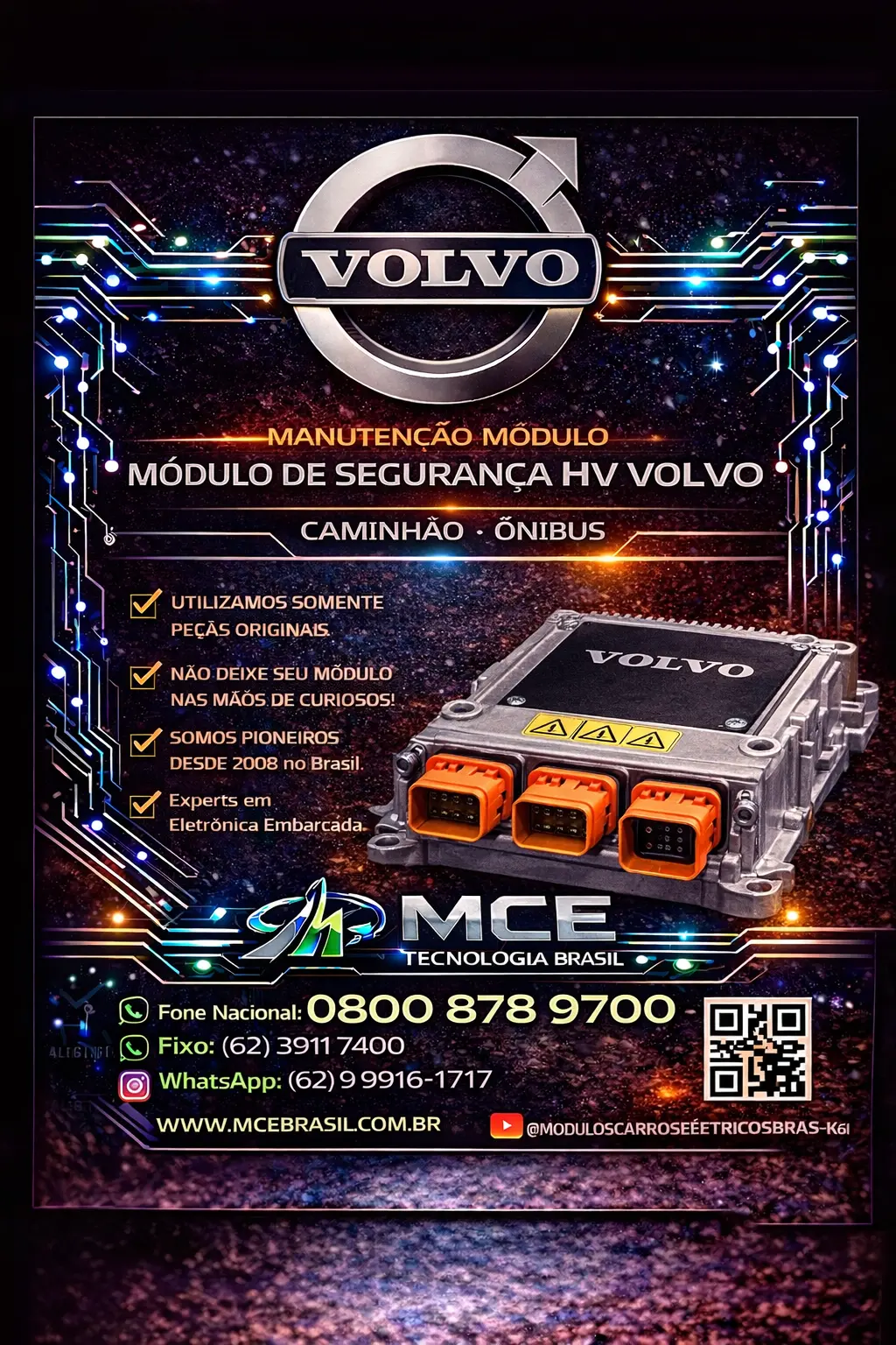 CONSERTO MÓDULOS DE SEGURANÇA VOLVO CAMINHÃO ONIBUS BRASIL