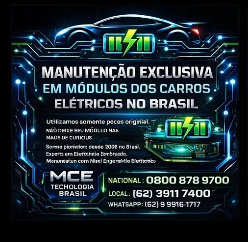 MANUTENÇÃO EXCLUSIVA DOS MÓDULOS DOS CARROS ELÉTRICOS NO BRASIL