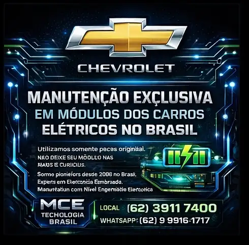MANUTENÇÃO EXCLUSIVA MÓDULOS CARROS ELÉTRICOS CHEVROLET NO BRASIL