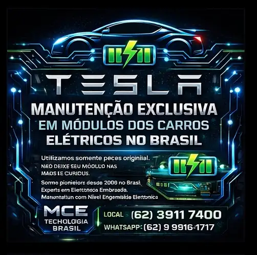 MANUTENÇÃO EXCLUSIVA MÓDULOS CARROS ELÉTRICOS TESLA NO BRASIL