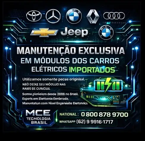 MANUTENÇÃO MODULOS CARROS ELÉTRICOS JEEP BMW BYD NO BRASIL