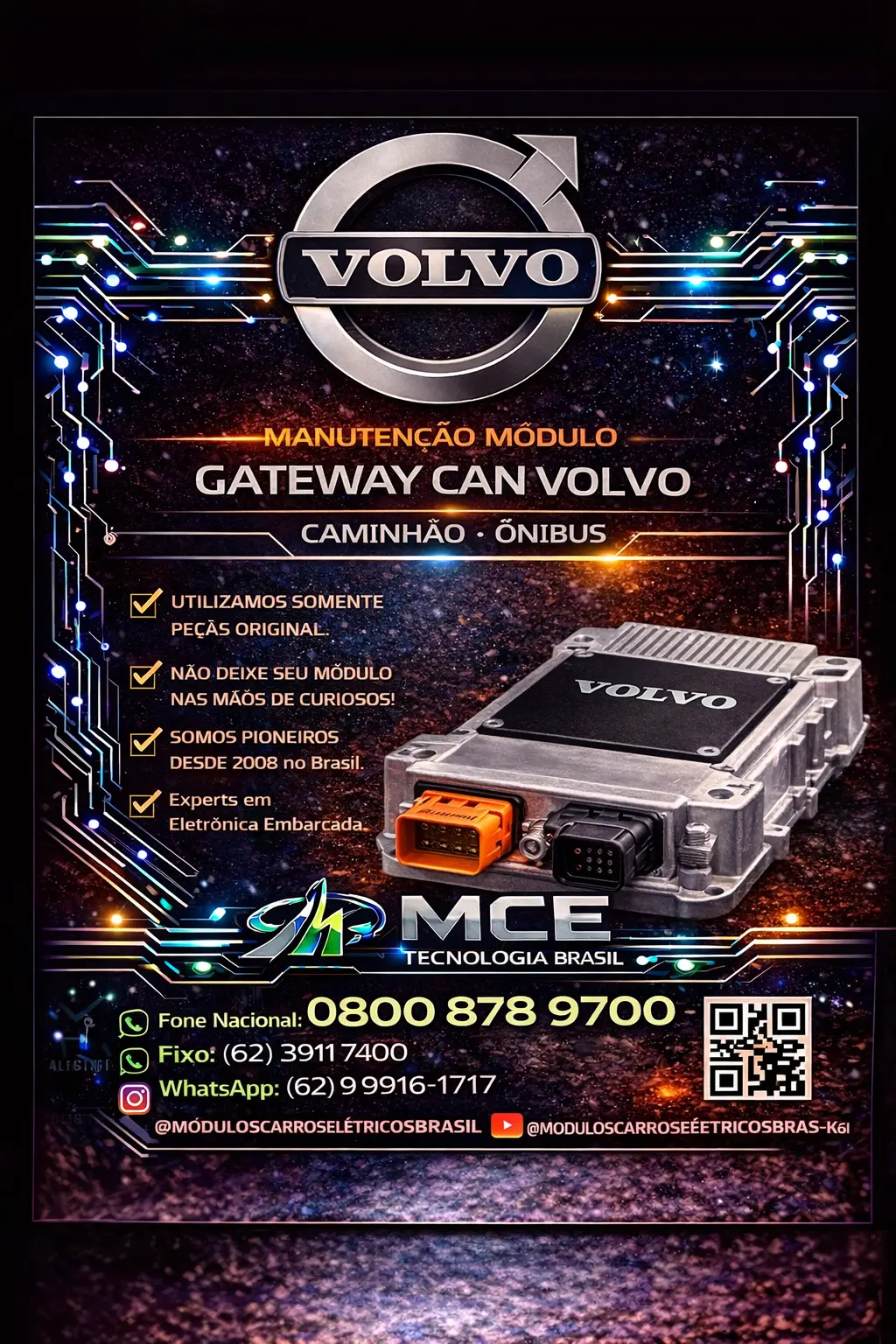 RECUPERAÇÃO DE MÓDULOS GATEAY CAN VOLVO CAMINHÃO ONIBUS BRASIL