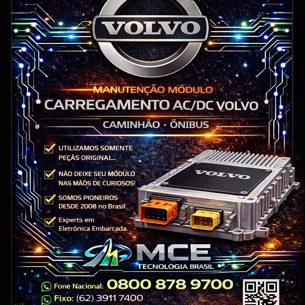 SERVIÇO DE MÓDULOS CARREGAMENTO AC DC VOLVO CAMINHÃO ONIBUS BRASIL
